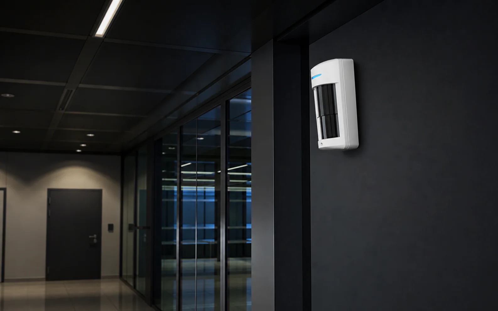 Détecteur anti-intrusion dans un bâtiment professionnel