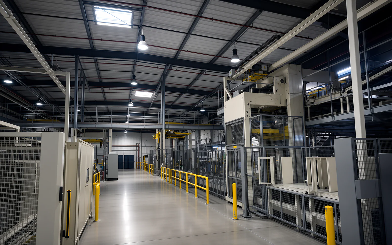 Environnement de production industrielle équipé de systèmes techniques